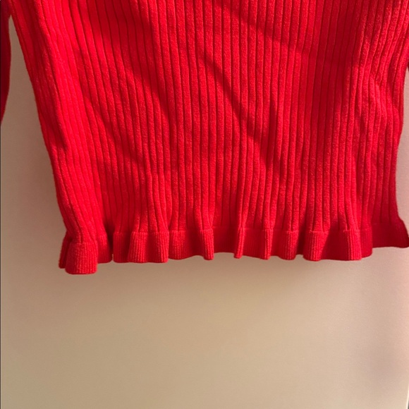 Commense Red Ribbed Cardigan - Picture 3 of 3